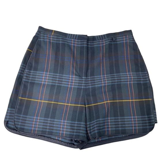 Ted Baker plaid high rise shorts Sz 3 US 8 preppy‎ school tomboy - Picture 1 of 10